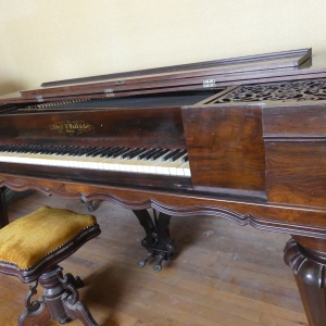 Civil War Era Grand Piano | Albert W Ladd & Co Grand Pianowith Stool