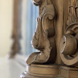 Intricate Details on Display | In the Grand Living Room the space is filled with details specific to a 1915 home