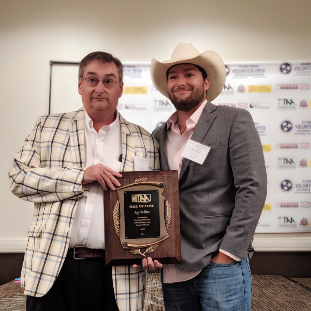 Jay White TN Auctioneer Hall of Fame Induction with Hayden White 2019