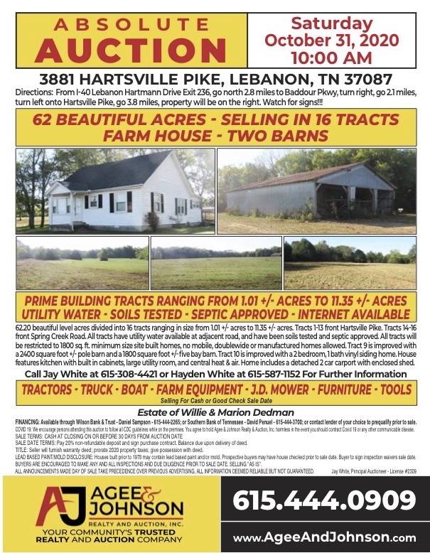 3881 Hartsville Pike Absolute Auction