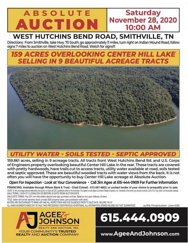 159 Acres Overlooking Center Hill Lake