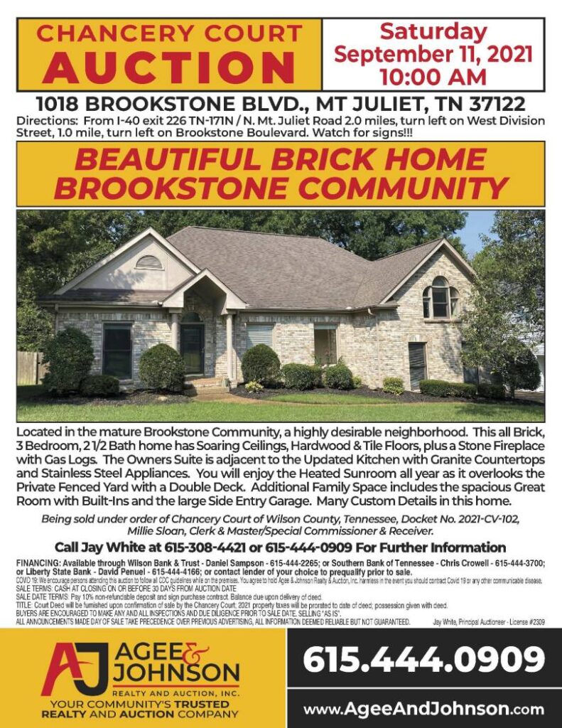 1018 Brookstone Blvd • Mt Juliet TN