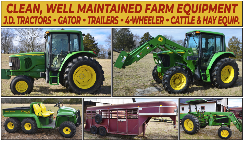 1370 Greenvale Rd • Milton TN Farm Equipment Sale