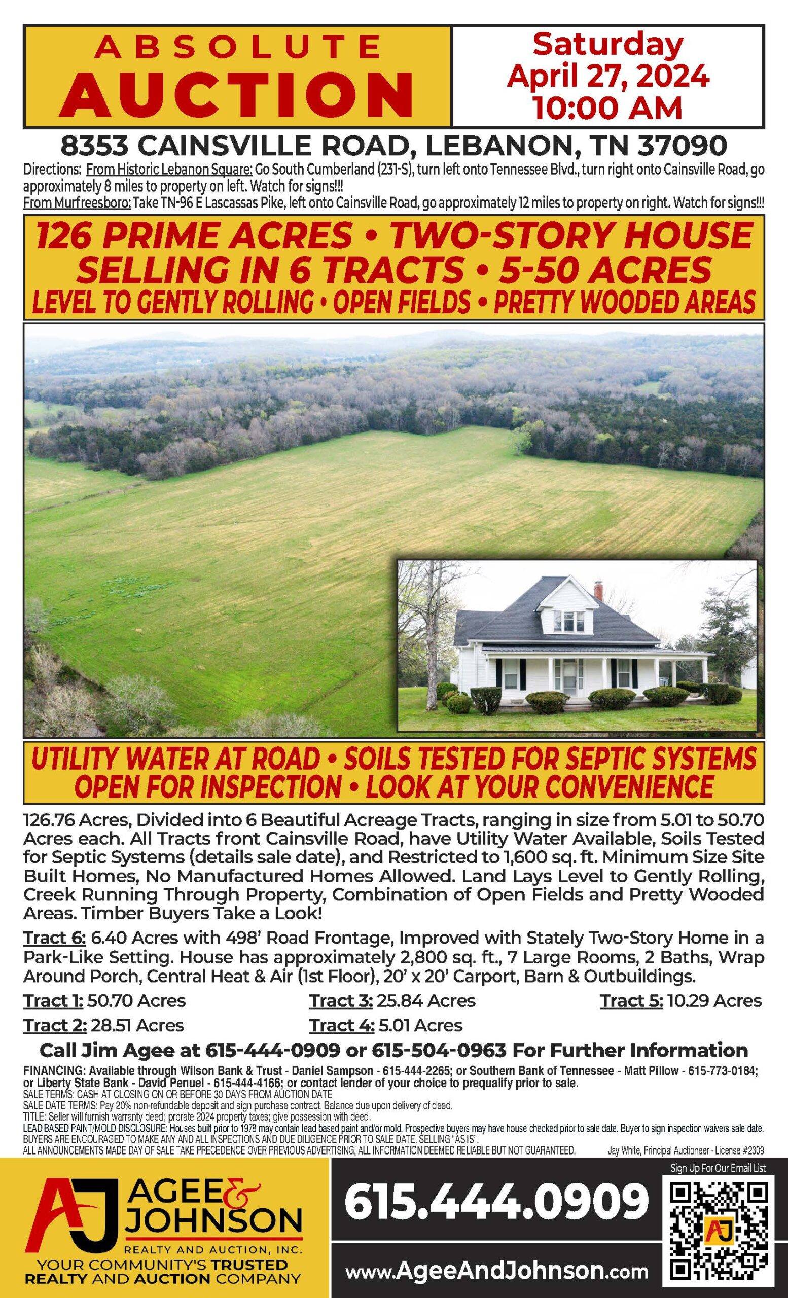 8353 Cainsville Rd • Lebanon TN