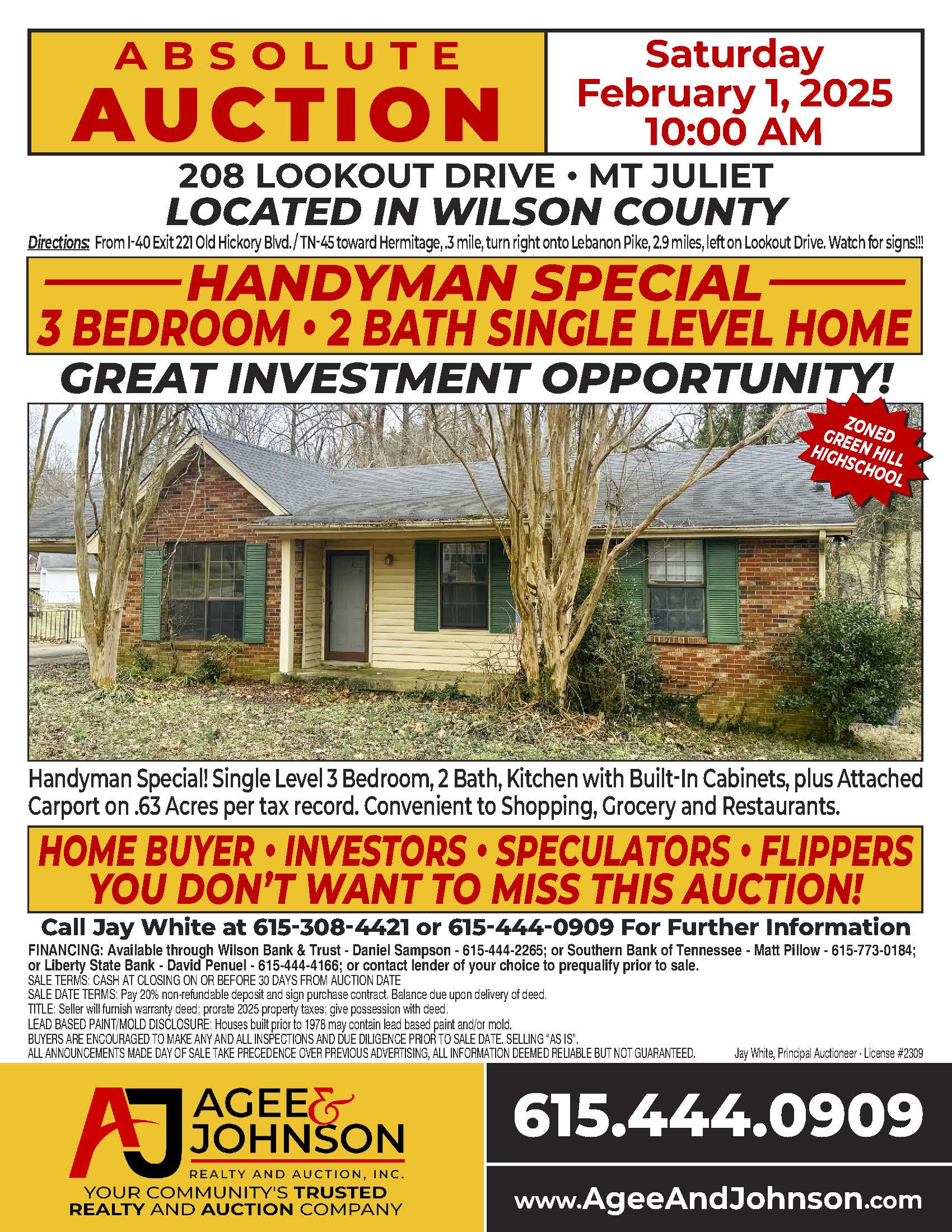 208 LOOKOUT DRIVE • MT JULIET
