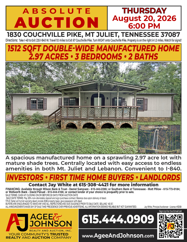AGEE & JOHNSON 1830 COUCHVILLE PK AUCT 20AUG26 PROOF